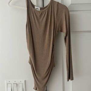 LNA Brown Long Sleeve Women's Top